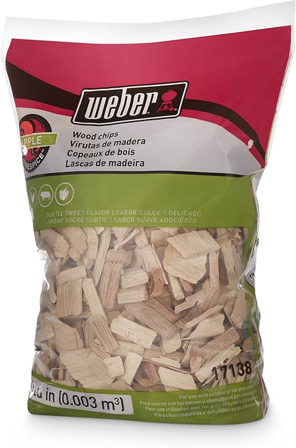 Weber Apple Wood Chips, 2 lb, Pack of 2 | For Grilling and Smoking