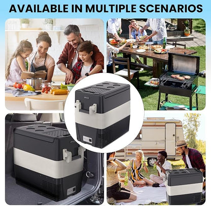 Garvee 42QT Electric Cooler, 12V Portable Car Refrigerator with Handle | -4℉ to 50℉ Truck Refrigerator, Car Fridge with AC/DC Power for Camping, RV, Road Trips & Outdoor Travel