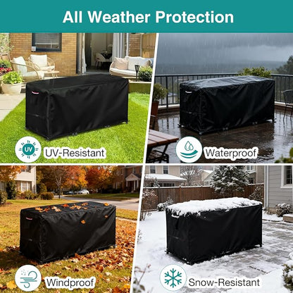 TheElves Patio Table Cover 76"Lx29"Wx36"H for Domi Outdoor Bar Table | Waterproof Dustproof Weather Protection Outdoor Table Cover for Prep Table, Side Table, Grill Cart, Bar Cabinet, Dining Table