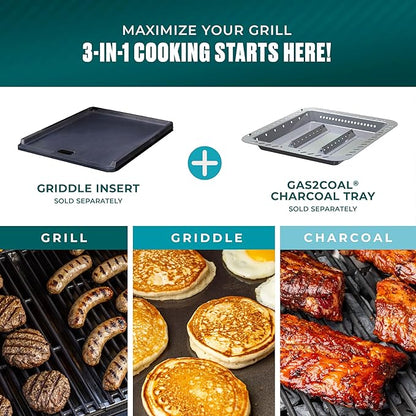 Charbroil Performance Series 4-Burner Gas Grill Cabinet with Side Burner, Gray - 463254025