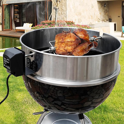 Onlyfire Universal Barbecue Grill 3 Inch Slide Rotisserie Motor Bracket, Black (Pack of 2)