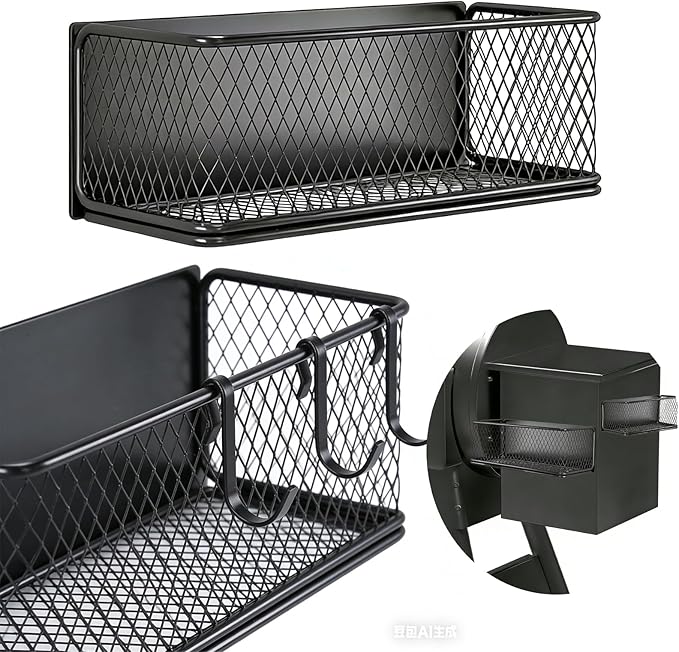 2 Set Magnetic Storage Bin, Outdoor Smoker Shelf, Compatible with Traeger Ironwood 885/650, Pro Series 34/22, Pro D2 575/780 & Pit Boss Grills