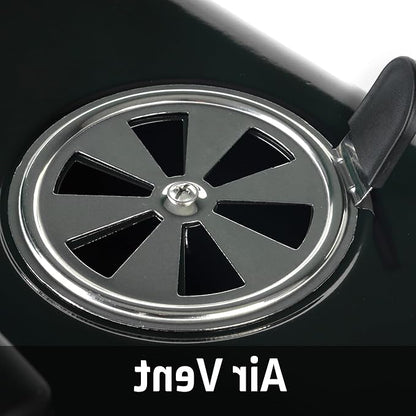 17.5 Inch Portable Charcoal BBQ Grill with Wheels - Durable Outdoor Barbecue for Patios, Beaches & Camping - Easy Assembly Black Grill for Perfect Grilling