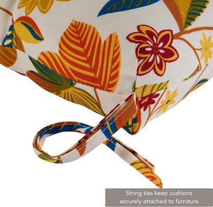 Greendale Home Fashions Outdoor 44 x 22-inch High Back Chair Cushion, Set of 2, Foliage 2 Count