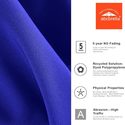 ABCCANOPY OLEFIN® 5-Year No Fading 9FT Outdoor Patio Umbrella(Deep Blue) | Fade & UV Resistant Fabric,8 Fiberglass Ribs，Wind Vent，Crank Lift & Tilt,Outdoor Table Umbrella for Deck,Backyard,Yard