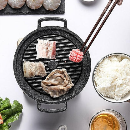 Korean Bbq Grill Charcoal, Small Charcoal Grill 8.5 Inches Portable Grill Iron Barbecue Grill Tabletop Kbbq Grill Outdoor Indoor Camping One Person Mini Bbq Grill Japanese Barbecue Pan For Home