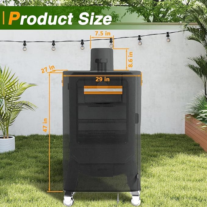 EVRBUL Wood Pellet Smoker Cover Fits for Pit Boss Copperhead Sportsman 5 7 Series, Vertical Smoker Cover Fits for PBV5PW1, PBV5P1, PBV7P1, PB5000SP, PB7000SP,PBV4PS1, PBV4PS2, PBV4NX,Heavy Duty 420D