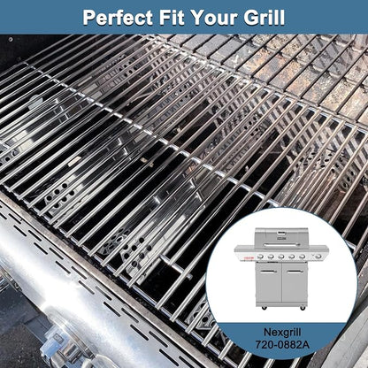 Replacement Parts for Nexgrill 720-0882A Evolution Infrared Plus 5-Burner Grill, Stainless Steel Heat Plates, Burner Tubes and Igniter, Grill Grates for Nexgrill 5 Burner 720-0882A Gas Grill
