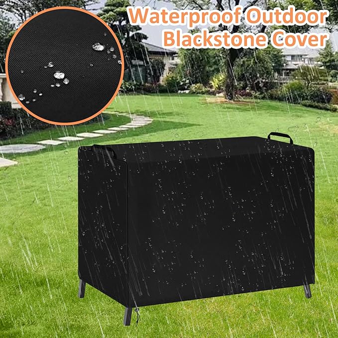 Grill Cover for Blackstone 1555/1550 Tailgater Gas Grill and Griddle Combo, Heavy Duty Waterproof Blackstone Flat Top 2 Burner Gas Griddle Grill Cover, 600D Anti UV