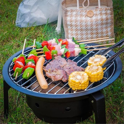 Charcoal Grills Outdoor Barbecue Portable Folding Charcoal Fire Household Small Barbecue Round Camping Courtyard Barbecue Grill Outdoor Grill