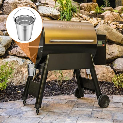 Stanbroil Grill Grease Bucket for Traeger/Pit Boss Outdoor BBQ, 10-Pack with Heat-Resistant Liners, Silver