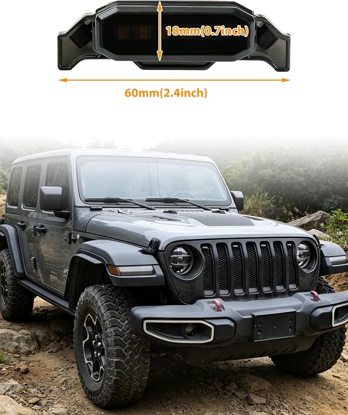 LED Grill Lights for 2018-2023 Jeep Wrangler JL JLU Amber 4pcs | Amber Front Bumper Running Marker Lamp, LED Grille Lights, Plug & Play, IP67 Waterproof, for Wrangler JL JLU Rubicon Sahara