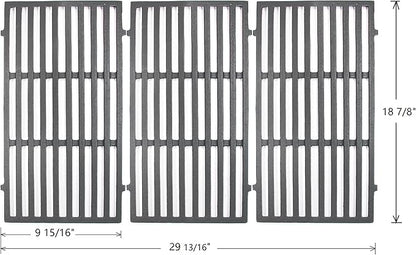 Hongso 18 7/8" x 9 15/16" Grill Grates for Perfect Flame 3019L 3019L-NG 3019L-LPG, Kitchen Aid 720-0745B 720-0745 730-0745 720-0745A, Nexgrill 720-0745, 720-0745A Gas Models, Part Number 13000382A0