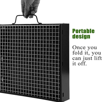 Portable Charcoal Grill, Camping BBQ Grill for Outdoor Barbecue, Foldable Charcoal Grills BBQ Smoker for 1-8 People, Easy to Carry Camping Grill for Picnic Beach Patio Garden Party,A-1
