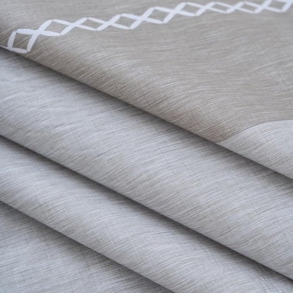 NLMUVW Vinyl Tablecloth with Flannel Backing Square, 100% Waterproof Grey Print PVC Table Cloth Oil Proof Wipe Clean Table Cover for Dining Party Camping Outdoor, 54 X 54 Inch
