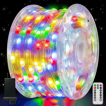 Christmas Lights Outdoor, 1000LED 328FT Christmas Tree Lights IP67 Waterproof, Plug in Fairy Lights with Remote 8 Modes Timer, Xmas Light for Outside Indoor House Holiday Decor(Multicolor)
