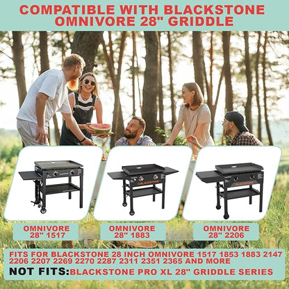 5857 Upgrade Glass Griddle Hinged Lid for Blackstone Omnivore 28 inch (2024 Model) Griddle Lid Hood,Clear View Grill Top Hard Cover for Blackstone 1517 2147 2206 2287 2269 Flat Top Grill Accessories