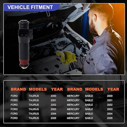HiSport FJ320 Fuel Injectors 6PCS Compatible with Ford Taurus 2000-2007,Mercury Sable 2000-2005 3.0L
