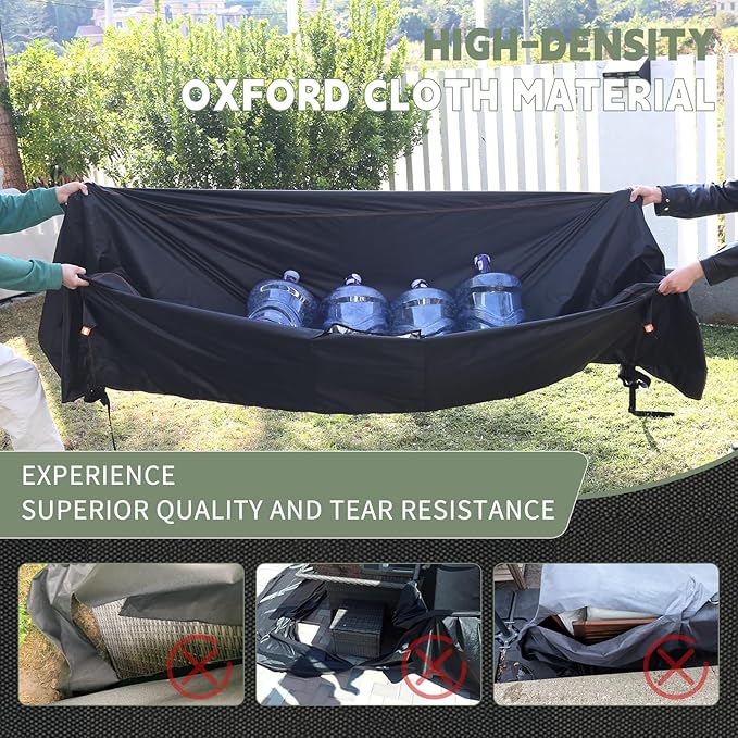 Patio Furniture Covers Waterproof, Square Outdoor dining Table Coffee Cover for winter , Heavy Duty patio table covers for outdoor furniture 49" L x 49" W x 28" H Black
