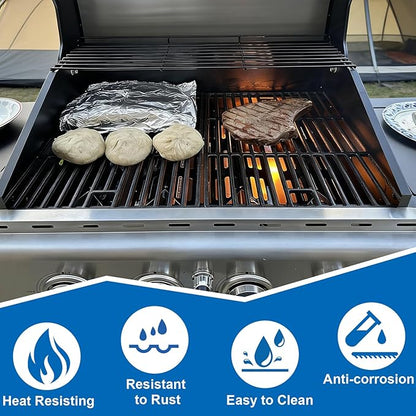 SafBbcue Grill Replacement Parts Kit for Tray for Electactic 3-Burner Propane Gas Grill, Porcelain Steel Heat Plates and Grill Burners for Electactic G31PRO Replacement Parts