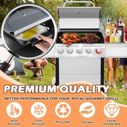 Grease Tray Liner for Royal Gourmet GA Series Propane Gas Grill Drip Pan Liner Barbecue Parts, Disposable Aluminum Foil Grease Cup for Royal Gourmet GA5401T GA5404S GA6402S Grill Accessories, 20 Pack