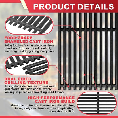 17 Inch Emitter Plates & Cooking Grates for Charbroil TRU-Infrared 463642316 463675016 466642416 463644220 463632320 463644220 463675016P1, Infrared Grill Grate for Charbroil G362-2100-W1,G369-0030-W1