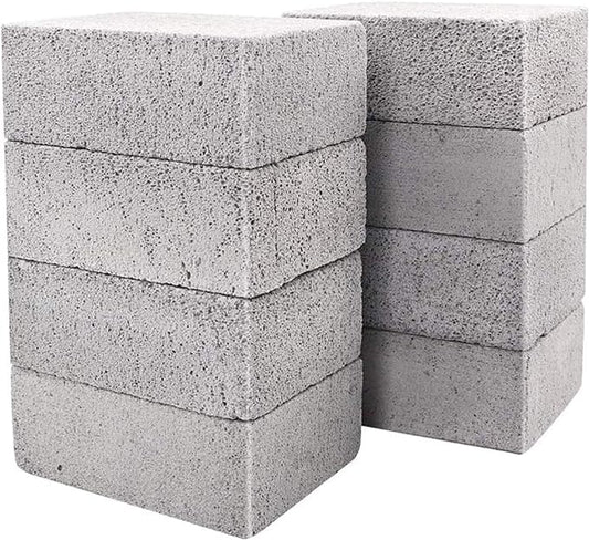 HATOKU 8 Pack Grill Brick & Griddle Stone Cleaning Block, Pumice Stone for Cleaning Oven, Stove, BBQ Grill, Commercial Grade Cleaner for Cookers, Frying Pans, Racks, Flat Tops