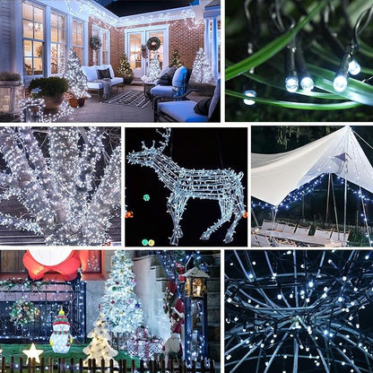 SyouHome Solar String Lights Outdoor, 6 Pack 600 LED Solar Christmas Lights | 236FT, 8 Modes, Auto ON/OFF, Memory Function, White Waterproof Outdoor Light for Garden, Patio, Balcony, Christmas Decor