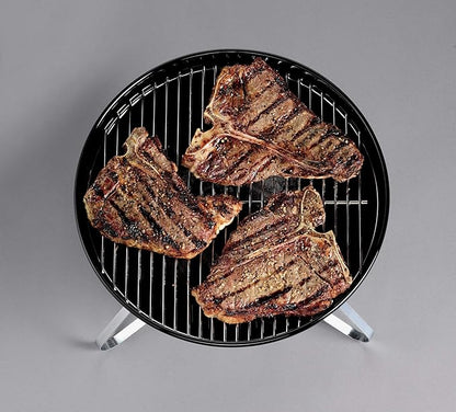 Weber Smokey Joe Charcoal Barbecue/Portable Design, Porcelain-Enamelled Lid & Bowl, 37 cm Cooking Surface, Black