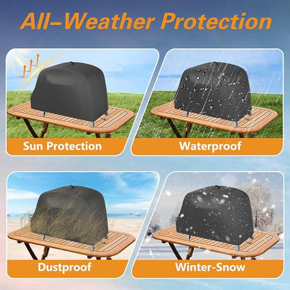 EVRBUL Pizza Oven Grill Cover Outdoor Waterproof 420D Pizza Oven Cover Compatible with Cuisinart CGG-403 3-in-1 Grill, Griddle and Pizza Oven 27.6" L x 21.2" W x 17.5" H