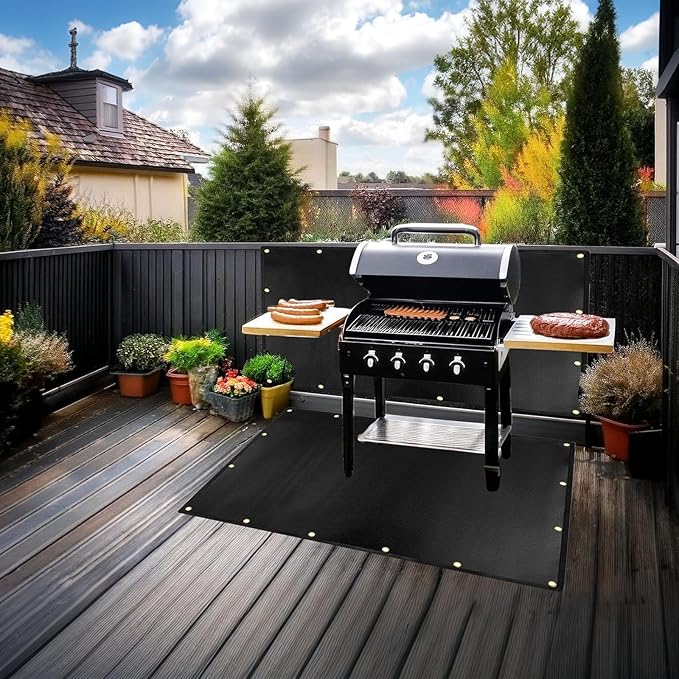3' X 4' Heat Shield for the wall Behind the Grill, Fireproof Heat Shield for Grill,Protecting Deck Railing Wall from Grill Heat and Oil Stain,Prevent Fence and Wall from Being Blackened by BBQ Smoke.