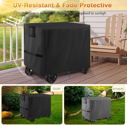 Pizza Oven Cart Table Cover, Outdoor Grill Table Cover for BBQMall Pizza Oven Cart, Universal Waterproof Patio BBQ Grill Cart Stand Cover, Prep Table Covers for Keter Unity-51 x 25 x 31 Inch