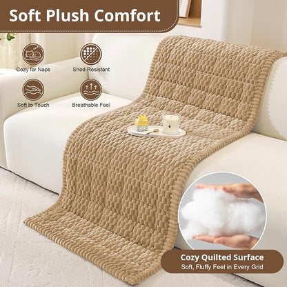 OstepDecor Couch Cover for Dogs, Washable Non Slip Sofa Cover for Pets | Soft Couch Covers for Sofa, Loveseat and Sectional, Furniture Protector Against Pet Hair & Dirt (27.6" x 59", Khaki)