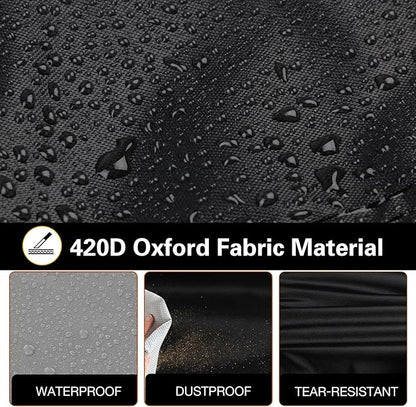 Saking Fire Pit Cover, 44 Inch Fire Table Cover Rectangular with Corner Protectors, Waterproof Windproof Anti-UV Heavy Duty for Patio Furniture Gas Fire Pit -44 x 32 x 23 inch