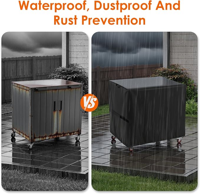 Grill Cart Cover for Feasto Storage Cart, 36 x 26 x 36 in | Waterproof outdoor cover for bar carts and patio/dining/kitchen carts, fits Feasto grill cart with storage cabinet