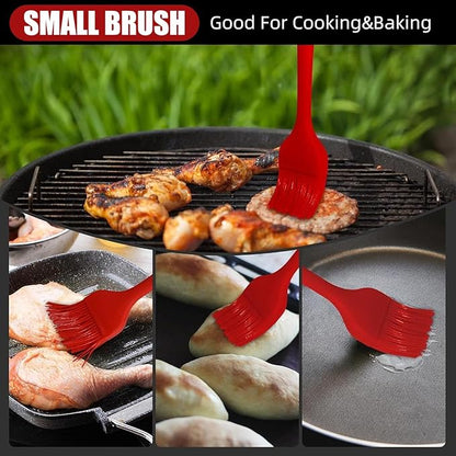 Meat Injector Syringe Marinade Injector for BBQ Grill, Premium Portable Turkey Injector kit for Smoker,Marinades Injector for Meats With 1oz Large Capacity 1 Brush Easy to Use & Clean Red