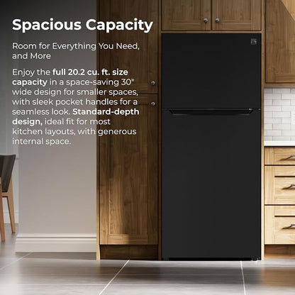 Kenmore 20.2 cu. ft. 30" Wide Top Mount Refrigerator - Black