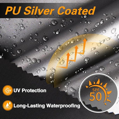 EVRBUL 32 in Small BBQ Grill Cover, 32" W x 24" D x 43" H Heavy Duty 420D Waterproof 2 Burner Gas Grill Cover for Weber Char-Broil Nexgrill and More Grills with Collapsed Side Tables