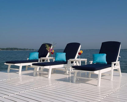 POLYWOOD NCC2280MA-P Nautical Arms Chaise, Mahogany