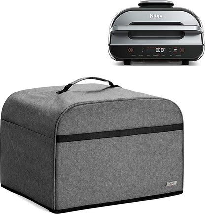Luxja Dust Cover Compatible with Ninja Foodi Smart XL Grill (FG551), Cover with Accessories Storage Pockets, Gray