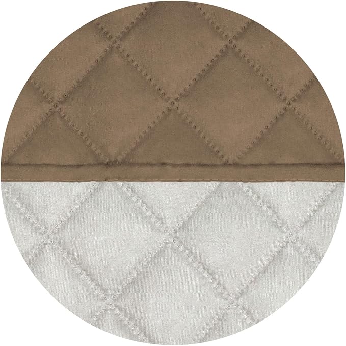 PureFit Reversible Quilted Couch Covers for Dogs Loveseat Sofa Cover 54" | Camel/Ivory, Water Resistant Couch Protector, Washable Pet Couch Cover with Non Slip and Elastic Straps For Kids