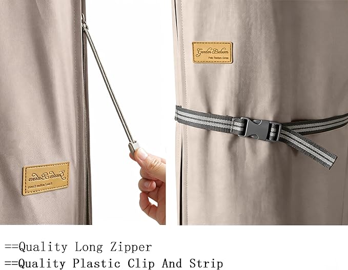 Patio Umbrella Cover with Rod for 7 to 11 Ft Umbrellas & 15 Ft Double-Sided Umbrellas, Protective Waterproof Cover with Zipper, Beige