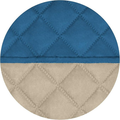 PureFit Reversible Recliner Chair Covers Couch Covers for Dogs, 28 in | Peacock Blue/Beige, Water Resistant Couch Protector, Washable Pet Couch Cover with Non Slip and Elastic Straps For Kids