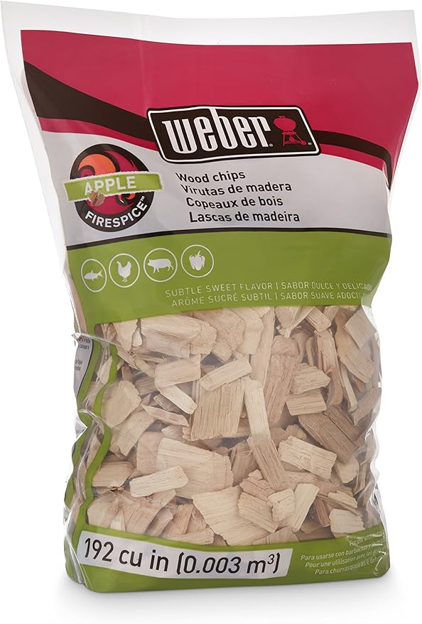 Weber Apple Wood Chips, 2 lb, Pack of 2 | For Grilling and Smoking
