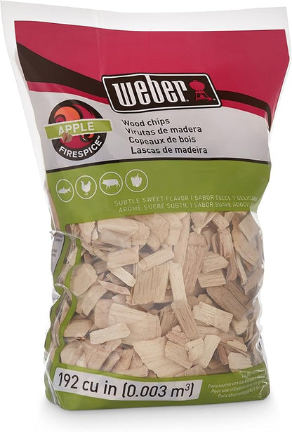 Weber Apple Wood Chips, 2 lb, Pack of 2 | For Grilling and Smoking