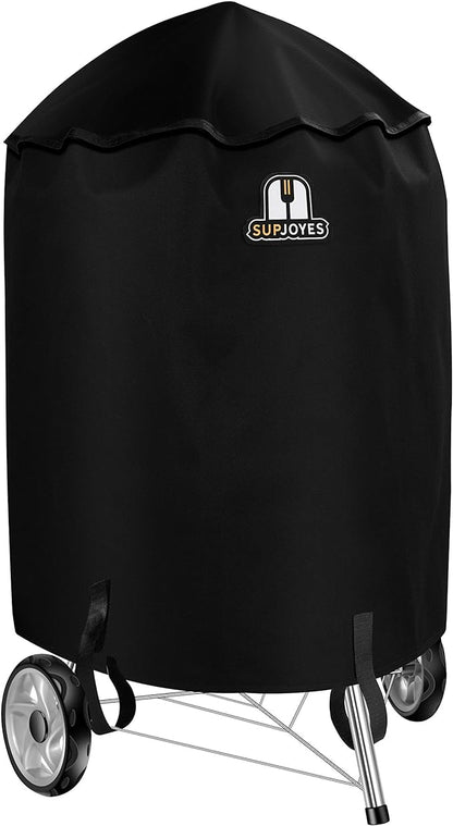 Grill Cover for Weber Charcoal Kettle, 22 Inch BBQ Grill Covers, Heavy Duty Waterproof Barbecue Accessories