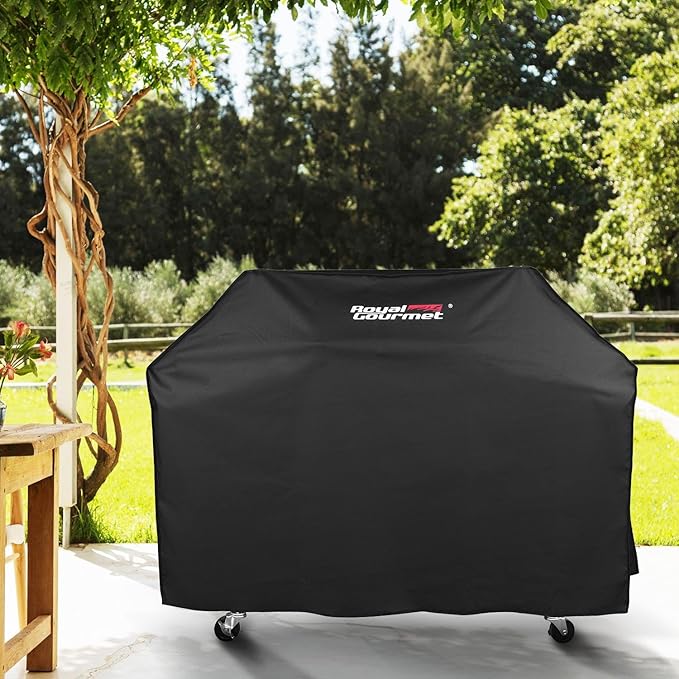 Royal Gourmet CR7605 76-Inch Grill Cover, Durable Oxford Polyester Outdoor BBQ Cover, Water Resistant, Weather Protection, Black