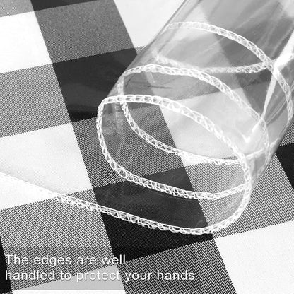XWZO Clear Plastic Tablecloth Rectangle - 100% Waterproof Oilproof Stain Resistant Wipeable Vinyl Table Cloth, Transparent Cover Protector for Dining, Parties, 70 x 120 Inch