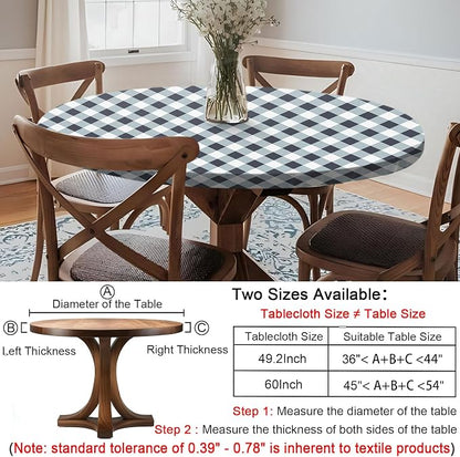 opstellen Fitted Round Tableclothes Drawstring Water Proof Table Cloth Polyester Indoor Outdoor Circular Covers for 36-44in Table New Apartment Home House Needs Gift Campers Patio Picnic Camping Finds