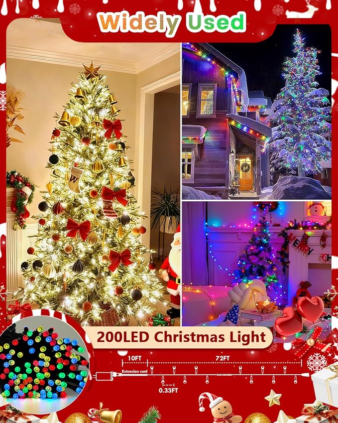 OZS 600LED Smart Color Changing Fall String Lights | 206FT App Controlled Orange Lights, RGB LED String Lights with Remote & Timer, Music Sync Multiple Modes Indoor Outdoor for Fall Decor